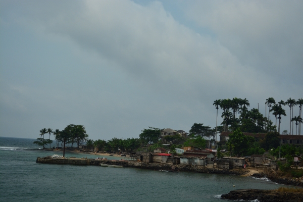 There are many seaside villages along the coast. This ones at the most southern tip of Sao Tome. 